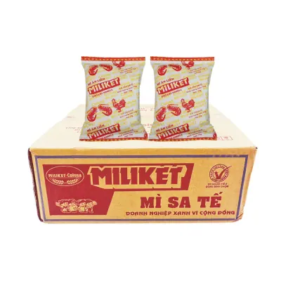 Thùng 30 Gói Mì Miliket Vị Sa Tế 75g
