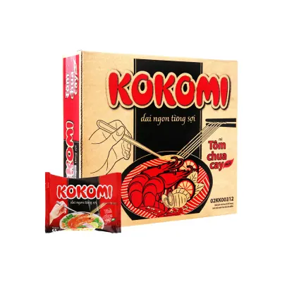 Thùng 30 Gói Mì Kokomi Tôm Chua Cay 65g