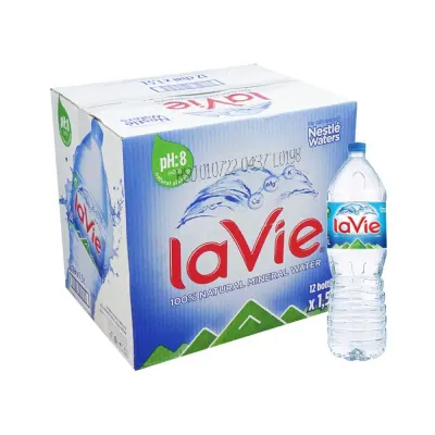 Thùng 12 Chai Nước Khoáng Thiên Nhiên La Vie 1.5L
