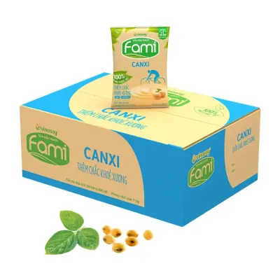 Thùng 40 Bịch Sữa Đậu Nành Fami Canxi 200ml