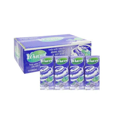 Yomost Sữa Chua Bạc Hà Việt Quất 48 Hộp x170ml