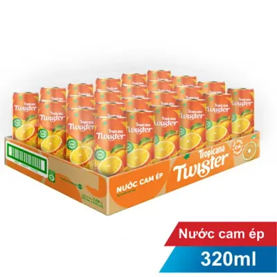 Thùng 24 Lon Nước Cam Ép Twister 320ml