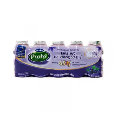 Sữa Chua Uống Men Sống Probi Việt Quất Thùng 50x65ml