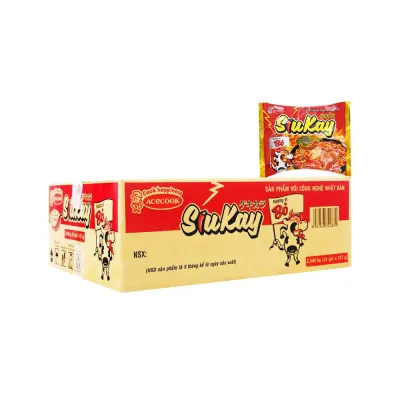 Thùng 24 Mì Siukay Acecook Vị Bò x127g