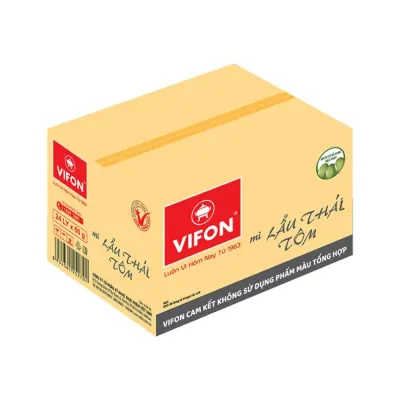 Thùng 24 Ly Mì Vifon Lẩu Thái Tôm 60g