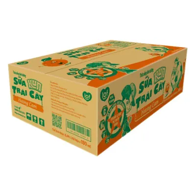 Thùng 48 Sữa Trái Cây Kun Cam 180ml