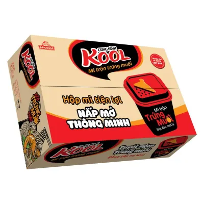 Thùng 12 Hộp Mì Cung Đình Kool Trộn Trứng Muối 90g