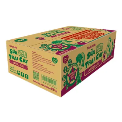 Thùng 48 Sữa Trái Cây Kun Nho 180ml