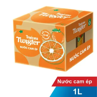 Thùng 12 Nước Cam Ép Twister 1L