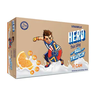 Sữa Trái Cây Vinamilk Hero Cam 48 x 110ml