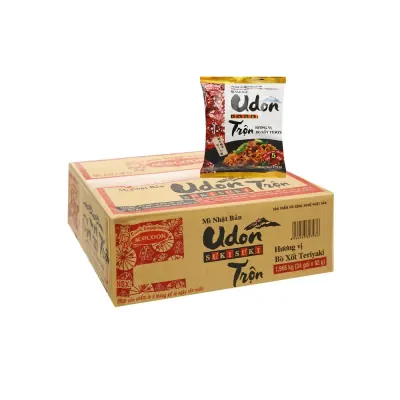 Thùng 24 Gói Mì Trộn Udon Bò Xốt Teriyaki x82g