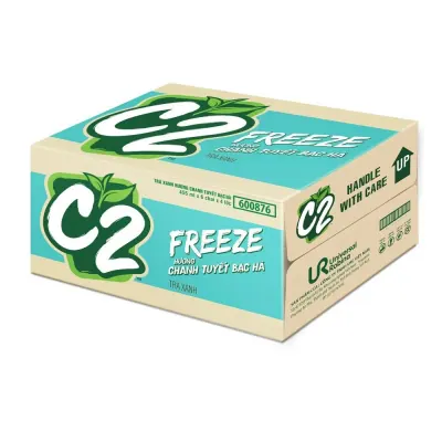 Trà C2 Free Chanh Tuyết Bạc Hà 24x455ml