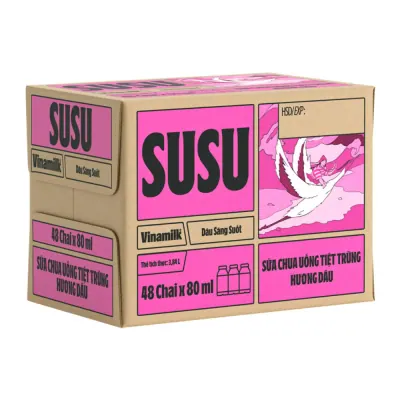 Thùng 48 Sữa Chua Uống Susu Dâu 80ml