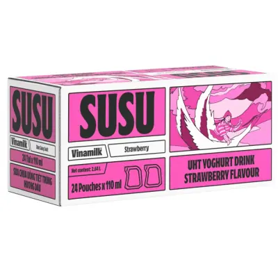 Sữa Chua Uống Vinamilk Susu Dâu Thùng 24x110ml