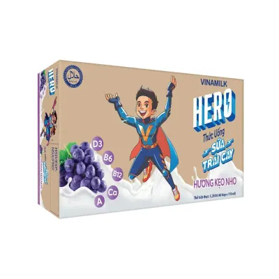 Sữa Trái Cây Vinamilk Hero Nho 48 x 110ml