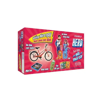 Sữa Trái Cây Vinamilk Hero Dâu Thùng 48x180ml