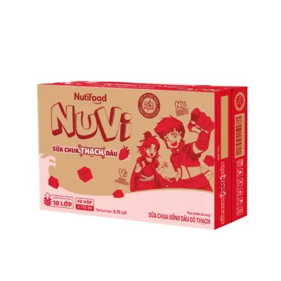 Sữa Chua Thạch Nuvi Dâu 48x170ml