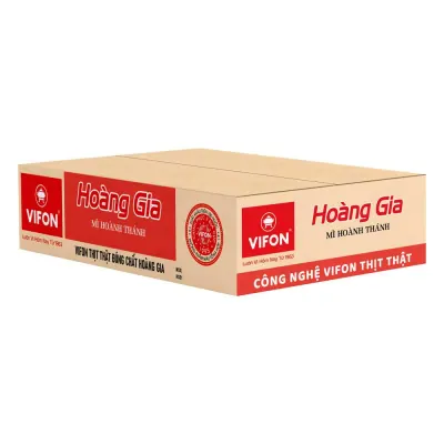 Thùng 18 Gói Mì Hoàng Gia Hoành Thánh Thịt Bằm 130g