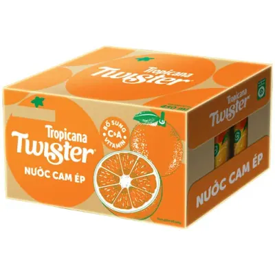 Thùng 24 Chai Nước Cam Ép Twister 450ml