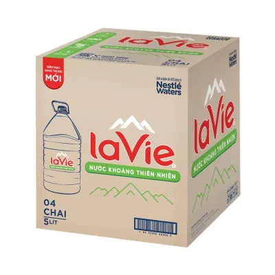 Nước Khoáng Thiên Nhiên La Vie 4x5L