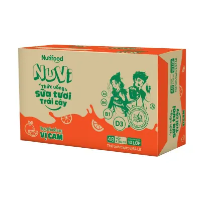 Sữa Tươi Trái Cây Nuvi Cam 48x180ml