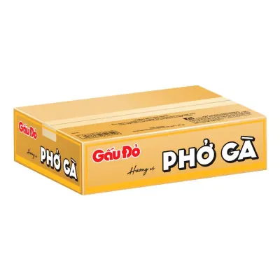 Thùng 30 Gói Phở Gấu Đỏ Vị Phở Gà 65g