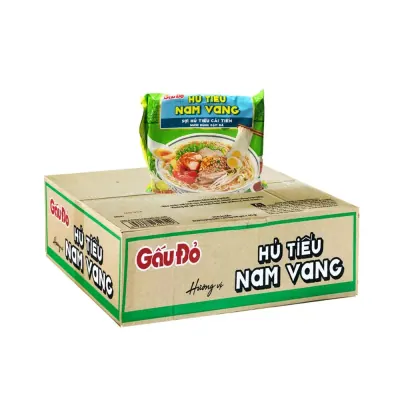 Thùng 30 Gói Hủ Tiếu Gấu Đỏ Vị Hủ Tiếu Nam Vang 68g