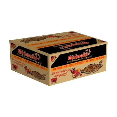 Thùng 12 Hộp Mì Omachi Tôm Phô Mai Trứng Muối 105g