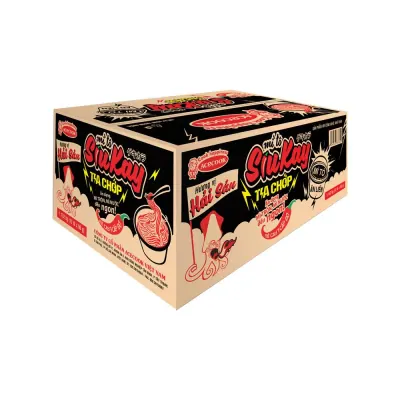 Thùng 12 Mì Siukay Acecook Tia Chớp Vị Hải Sản Tô 96g