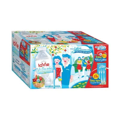 Nước Khoáng La Vie Dịu Nhẹ 24 x 500ml