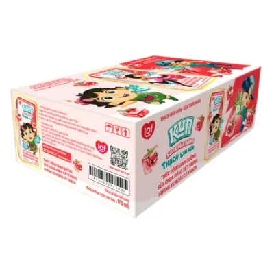 Thùng 48 Sữa Chua Uống Thạch Kun Kem Dâu 170ml