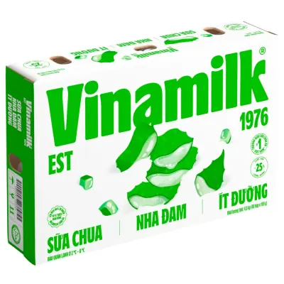 Sữa Chua Ăn Vinamilk Nha Đam Ít Đường 48×100g
