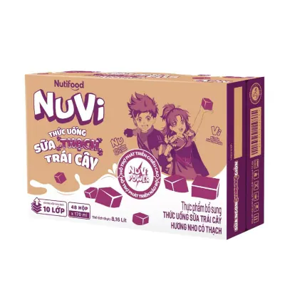 Sữa Tươi Thạch Nuvi Nho 48x170ml