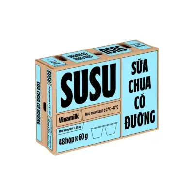 Sữa Chua Susu Có Đường 48x60g
