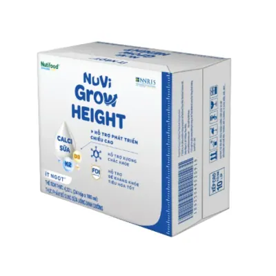 Sữa Uống Dinh Dưỡng Nuvi Grow Height Ít Ngọt 24x180ml