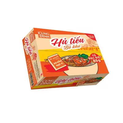 Thùng 30 Gói Hủ Tiếu Cung Đình Vị Bò Kho 85g