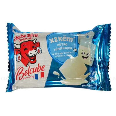 Phô Mai Vuông Con Bò Cười Belcube Xanh Dương Vị Sữa 15 Viên Hộp 78g