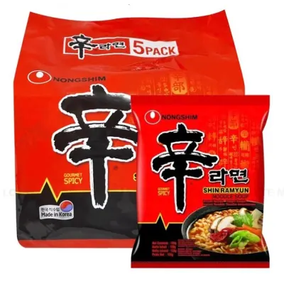 Lốc 5 Gói Mì Ăn Liền Nongshim Shin Ramyun 120g