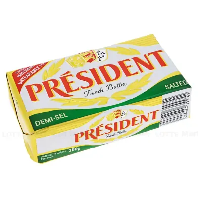 Bơ Mặn 80% Béo President Gói 200g