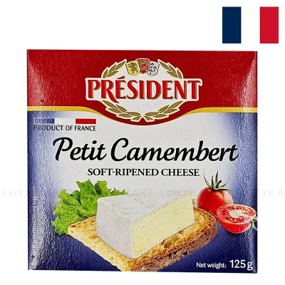 Phô Mai Mềm Ủ Chín Petit Camembert President 125g