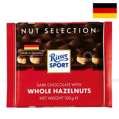 Sô Cô La Đen Nhân Hạt Dẻ Hiệu Ritter Sport Thanh 100g