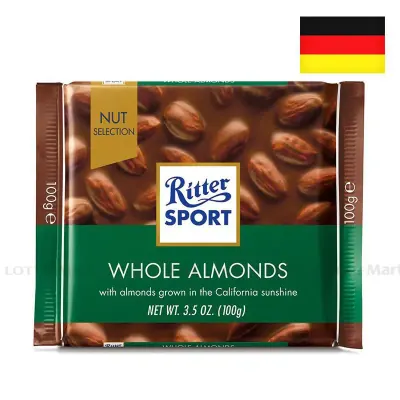 Sô Cô La Sữa Nhân Hạnh Nhân Ritter Sport Thanh 100g