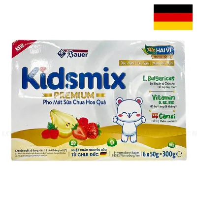 Lốc 6 Hũ Sữa Chua Hoa Quả Kidmix Premium 50g