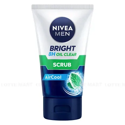 Sữa Rửa Mặt Nivea Men Bright 8H Oil Clear Bọt Mịn Sạch Nhờn Mát Lạnh Tuýp 100g