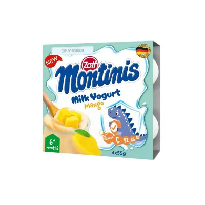 Sữa Chua Zott Montinis Xoài 4x55g
