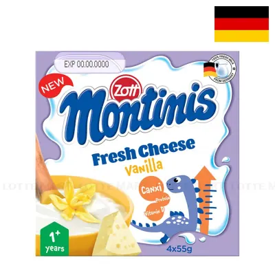 Lốc 4 Hũ Phô Mai Tươi Zott Montinis Vị Vani 55g