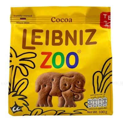 Bánh Quy Cacao Hình Thú Rừng Nhiệt Đới Bahlsen Zoo Gói 100g