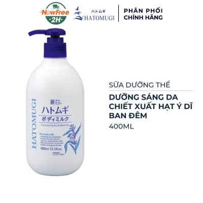 Sữa Dưỡng Thể Hatomugi Làm Sáng Da Ban Đêm 400ml