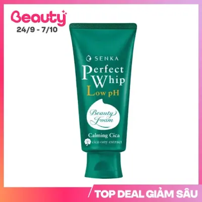 Sữa Rửa Mặt Senka Perfect Whip Low PH Calming Cica Cho Da Nhạy Cảm 100g