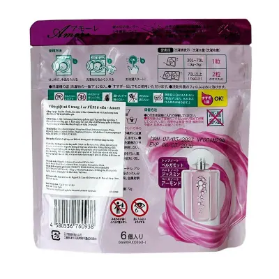 Viên Giặt Xả 5in1 Arfum Amore Túi 6 Viên x 12g-CX